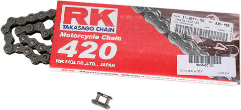 RK M420 - Standard Bulk Chain - 100 Feet M420-100FT