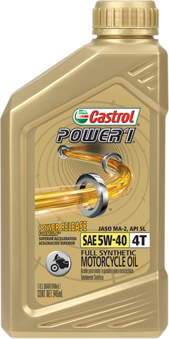CASTROL Power 1® Synthetic Engine Oil - 5W-40 - 1 U.S. quart 15D29D