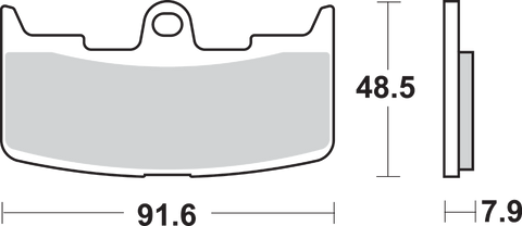 SBS Carbon Tech Brake Pads - Buell 795H.CT