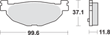 SBS Scooter Brake Pads - Yamaha 185MS