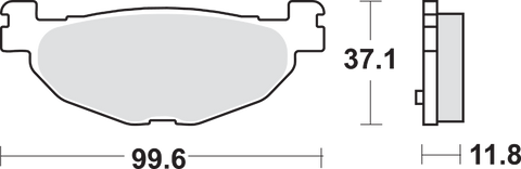 SBS Scooter Brake Pads - Yamaha 185MS