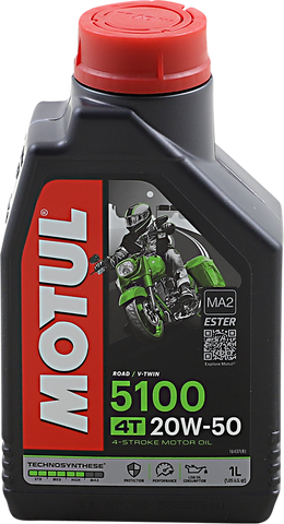 MOTUL 5100 4T Synthetic Blend Oil  - 20W-50 - 1 L 109944