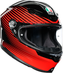 AGV K6 Helmet - Rush - Black/Red - Small 216310O2MY00205