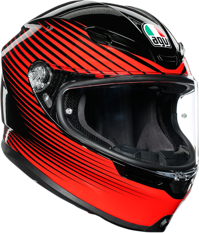 AGV K6 Helmet - Rush - Black/Red - MS 216310O2MY00206