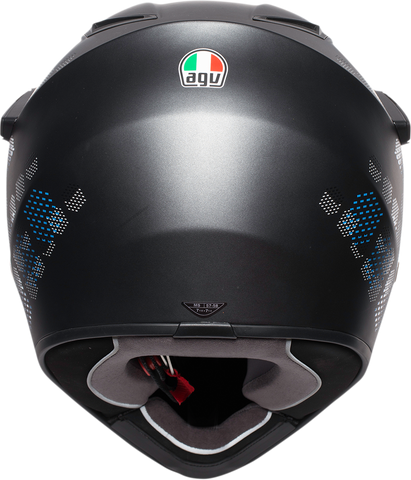 AGV AX9 Helmet - Matte Black/Cyan - ML 7631O2LY006008