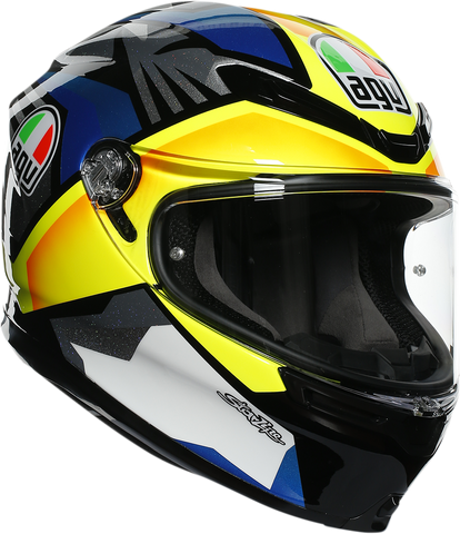 AGV K6 Helmet - Joan - Black/Blue/Yellow - MS 216301O2MY01206