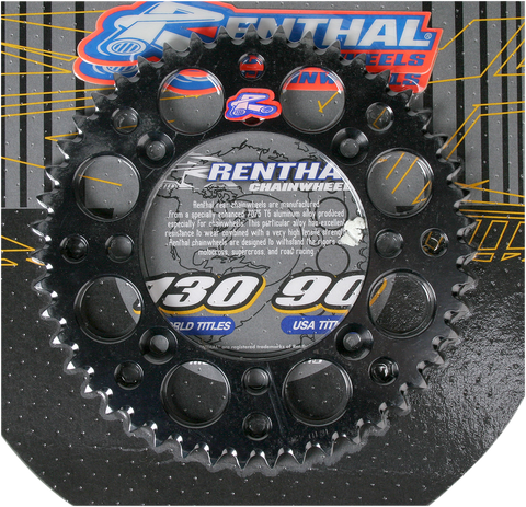RENTHAL Sprocket - Black - 47 Tooth 121U-428-47GPBK