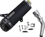 AKRAPOVIC Muffler - Black - Stainless Steel - Vespa GTS/GTV S-VE3SO9-HRSSBL