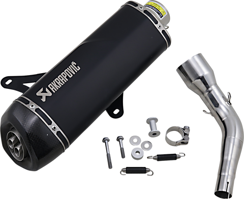 AKRAPOVIC Muffler - Black - Stainless Steel - Vespa GTS/GTV S-VE3SO9-HRSSBL