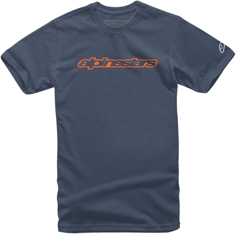 ALPINESTARS Wordmark T-Shirt - Navy/Orange - XL 1036720157321XL