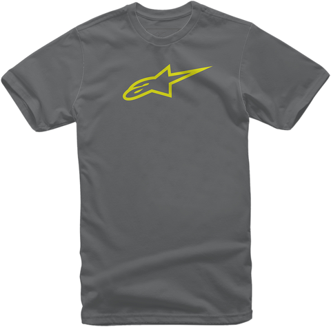 ALPINESTARS Ageless T-Shirt - Charcoal/Hi Vis Yellow - Large 1032720301855L