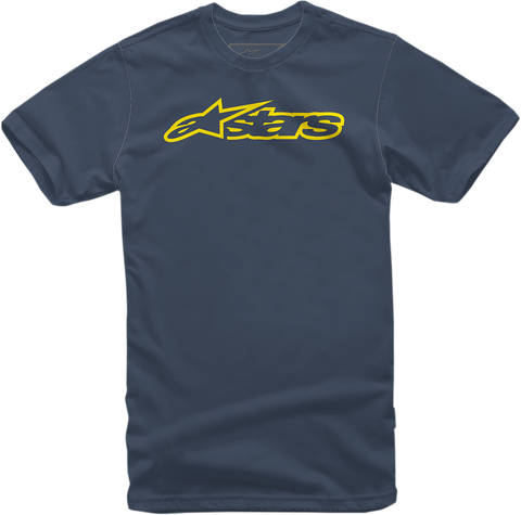 ALPINESTARS Blaze Classic T-Shirt - Navy/Yellow - 2XL 10327203270502X