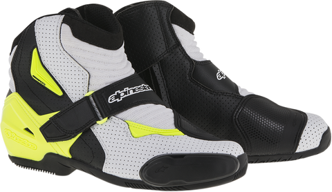 ALPINESTARS SMX-1 R Vented Boots - Black/White/Yellow - US 9 / EU 43 2224016-125-43