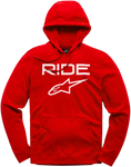 ALPINESTARS Ride 2.0 Fleece Hoodie - Red/White - 2XL 11195100030202X