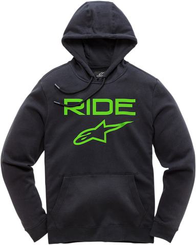 ALPINESTARS Ride 2.0 Fleece Hoodie - Black/Green - 2XL 11195100010602X