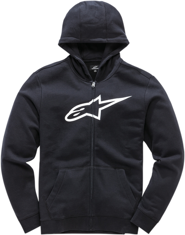 ALPINESTARS Youth Ageless Fleece Hoodie - Black/White - Large 3038530101020L