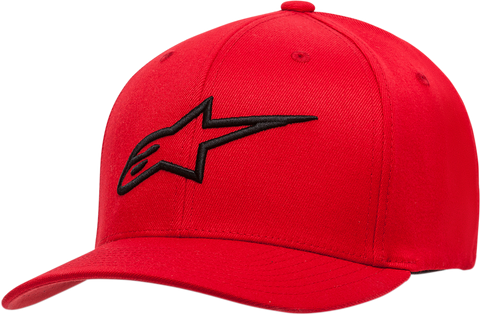 ALPINESTARS Ageless Hat- Curved Bill - Red/Black- Small/Medium 1017810103010SM