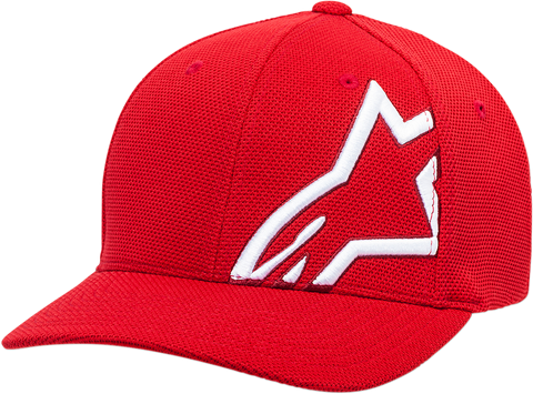 ALPINESTARS Corporate Stretch Mesh Hat - Red/White - Large/XL 1019811043020LX