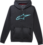 ALPINESTARS Ageless II Zip Hoodie - Charcoal/Turquoise - Medium 1038530521976M