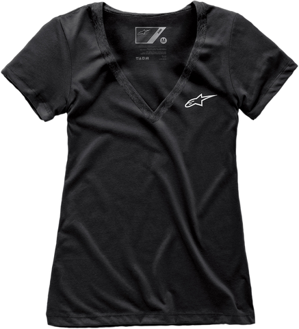 ALPINESTARS Women's Ageless V-Neck T-Shirt - Black - Small 1W387300010S