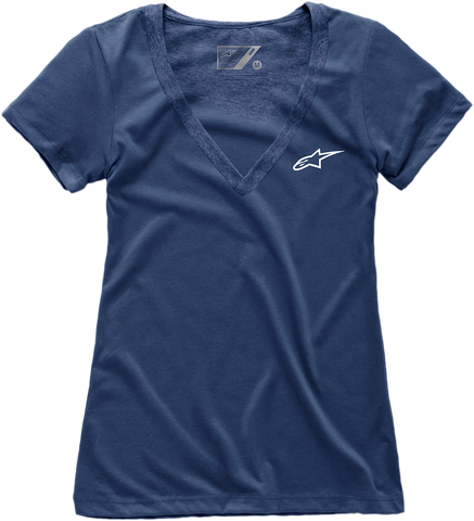 ALPINESTARS Women's Ageless V-Neck T-Shirt- Navy - Large 1W387300070L