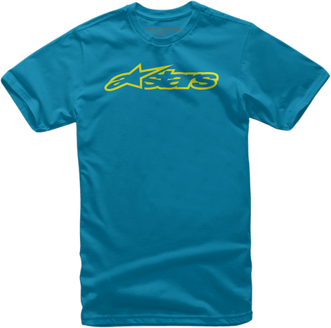 ALPINESTARS Youth Blaze T-Shirt - Royal/Yellow - Medium 3038720007955M