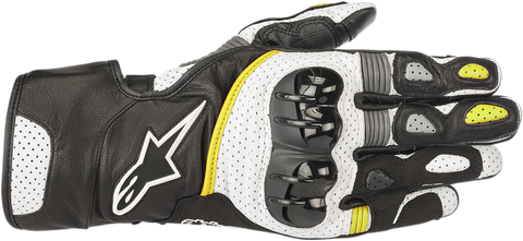ALPINESTARS SP-2 V2 Gloves - Black/White/Yellow - 2XL 3558218-125-2X