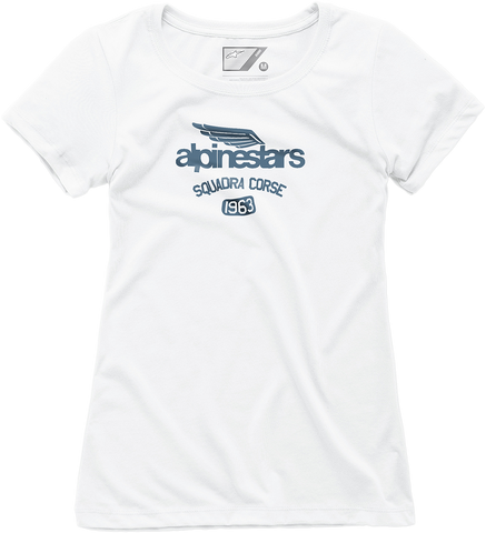 ALPINESTARS Women's Winged Team T-Shirt - White - Medium 1W197300020M