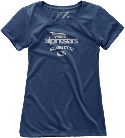 ALPINESTARS Women's Winged Team T-Shirt - Navy - Large 1W197300070L
