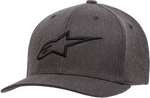 ALPINESTARS Ageless Hat- Curved Bill - Charcoal/ Black - Small/Medium 1017810101910SM