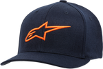ALPINESTARS Ageless Hat- Curved Bill - Navy/Orange - Small/Medium 1017810107032SM