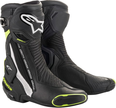 ALPINESTARS SMX+ Vented Boots - Black/White/Yellow - US 11.5 / EU 46 2221119-125-46