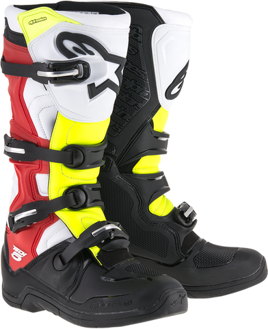 ALPINESTARS Tech 5 Boots - Black/Red/White/Yellow - US 13 2015015-1235-13