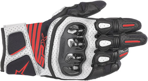 ALPINESTARS SPX AC V2 Gloves - Black/White/Red - Small 3567319-1231-S