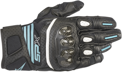 ALPINESTARS Stella SPX AC V2 Gloves - Black /Teal - XS 3517319-1170-XS