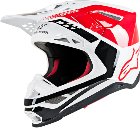 ALPINESTARS Supertech M8 Helmet - Triple - MIPS - Red/White Glossy - 2XL 8301319-3182-2X