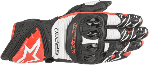 ALPINESTARS GP Pro R3 Gloves - Black/White/Red - 2XL 3556719-1304XXL