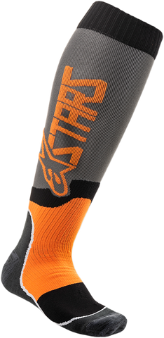 ALPINESTARS MX Plus 2 Socks - Gray/Orange - Small/Medium 4701920-9040-SM