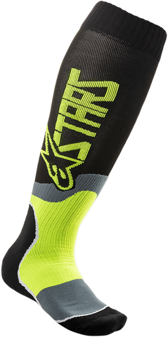 ALPINESTARS MX Plus 2 Socks - Black/Yellow - Large/2XL 4701920-155-L2X