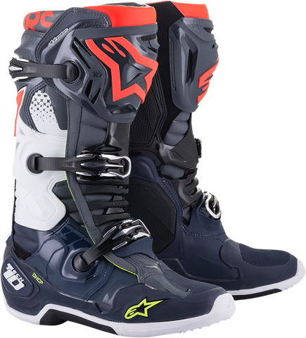 ALPINESTARS Tech 10 Boots - Dark Gray/Dark Blue/Red - US 7 2010020-9079-7