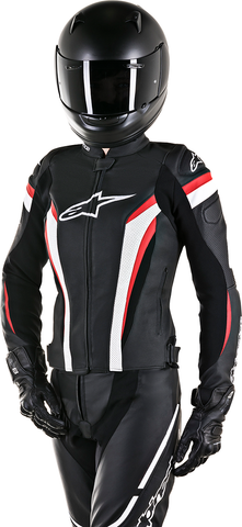 ALPINESTARS Stella GP Plus v2 Airflow Leather Jacket - Black/White/Red - US 2 / EU 38 3110617-123-38