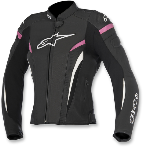 ALPINESTARS Stella GP Plus v2 Airflow Leather Jacket - Black/White/Pink - US 6 / EU 42 3110617-1039-42