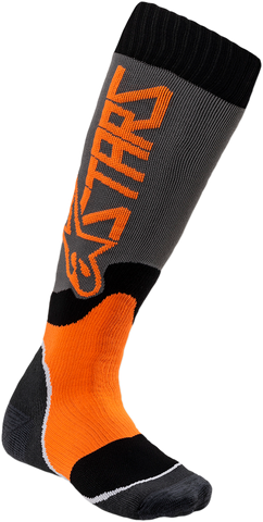 ALPINESTARS MX Plus 2 Youth Socks - Gray/Orange - Medium/Large 4741920-9040