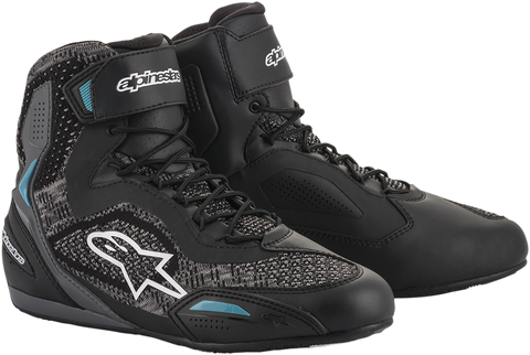 ALPINESTARS Stella Faster-3 Rideknit Shoes - Black/Teal - US 6 251052011706