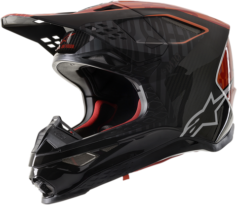 ALPINESTARS Supertech M10 Helmet - Alloy - MIPS - Black/Orange/Red - Small 8301720-1403-SM