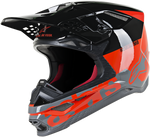 ALPINESTARS Supertech M8 Helmet - Radium - MIPS - Red Fluo/Black/Mid Gray Glossy - XS 8301519-3183-XS