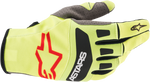 ALPINESTARS Techstar Gloves - Yellow/Black/Red - Small 3561021-503-SM