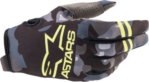 ALPINESTARS Youth Radar Gloves - Gray/Camo/Yellow - XS 3541821-9155-XS