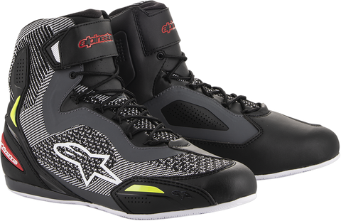 ALPINESTARS Faster-3 Rideknit Shoes - Black/Gray/Red/Yellow - US 10.5 2510319131510.5