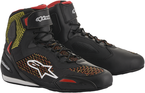 ALPINESTARS Faster-3 Rideknit Shoes - Black/Red/Yellow - US 9 251031915309